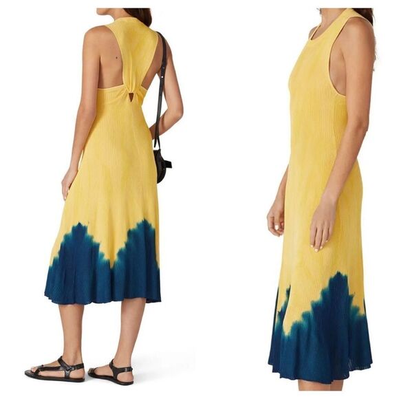 Proenza Schouler Tie Dye Knotted Back Dress - Picture 1 of 10